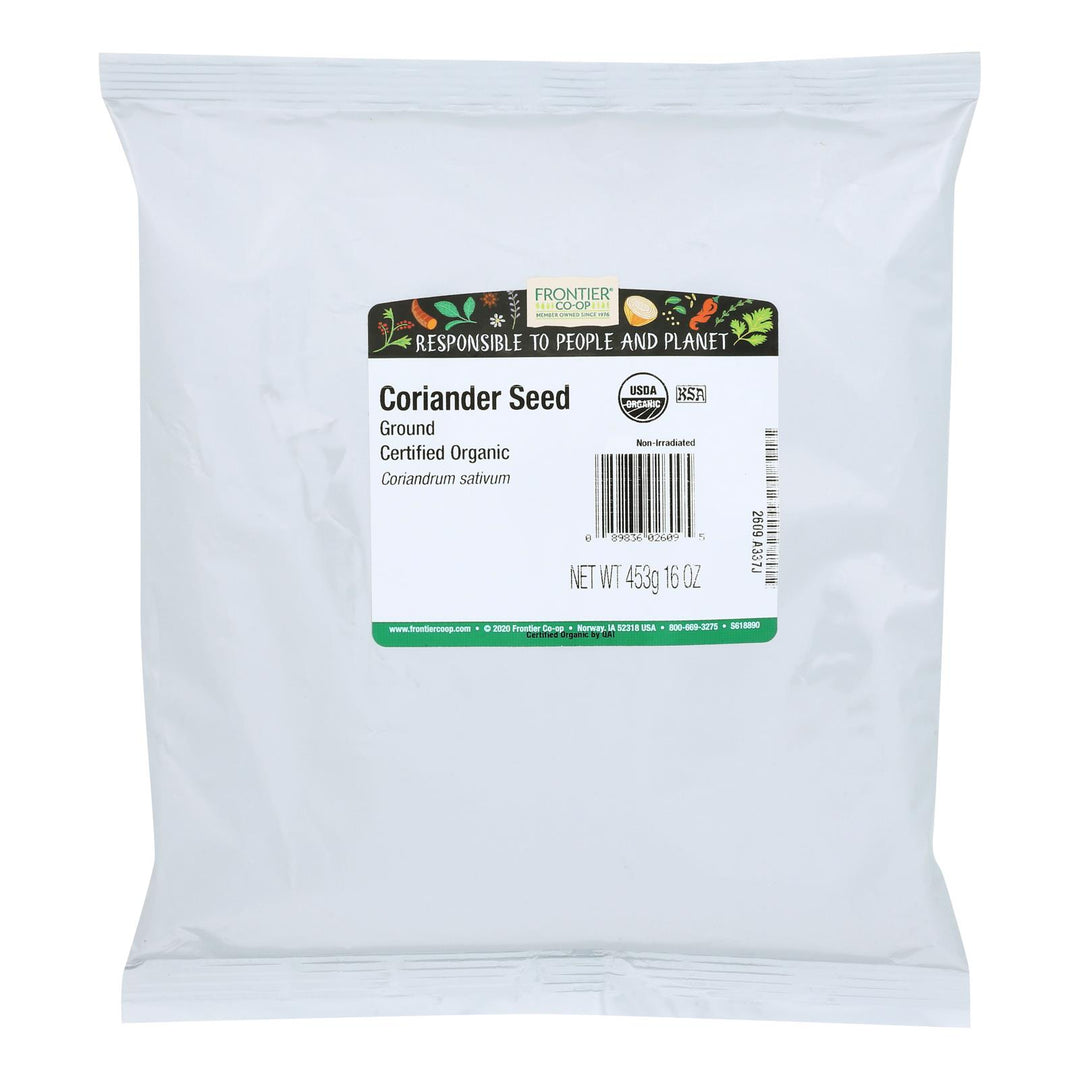 Frontier Herb Coriander Seed Organic Ground - Single Bulk Item - 1lb