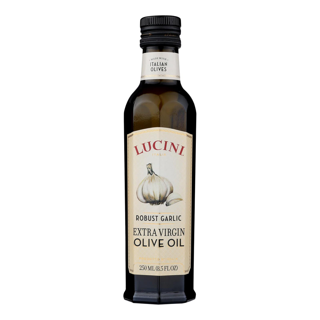 Lucini Italia Robust Garlic Extra Virgin Olive Oil - Case Of 6 - 8.5 Fl Oz.