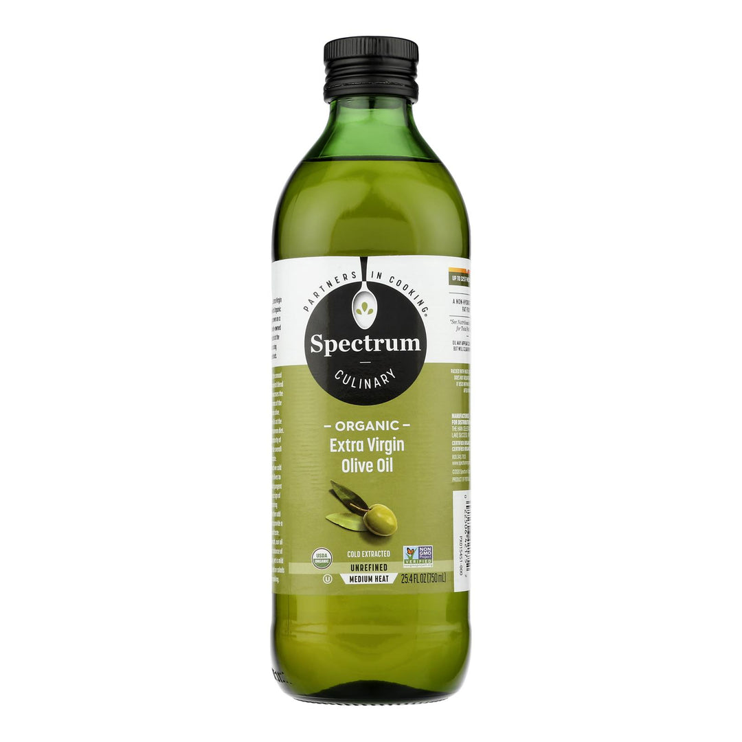 Spectrum Naturals Organic Unrefined Extra Virgin Olive Oil - Case Of 6 - 25.4 Fl Oz.