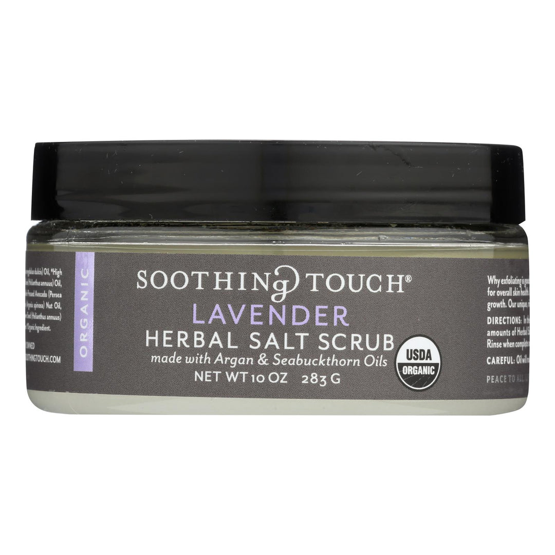 Soothing Touch Scrub - Organic - Salt - Herbal - Lavender - 10 Oz