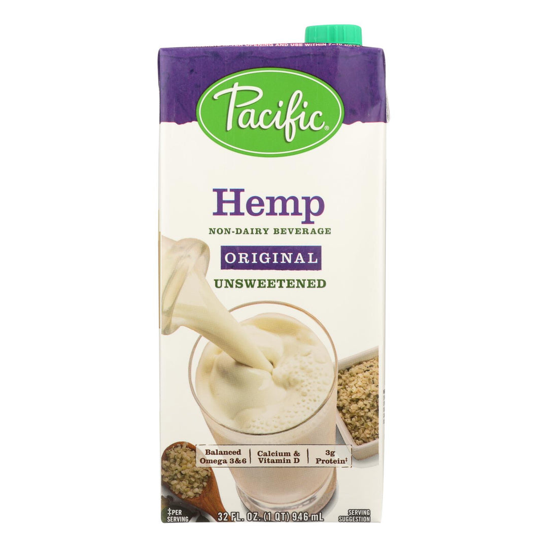 Pacific Natural Foods Hemp Original - Unsweetened - Case Of 12 - 32 Fl Oz.