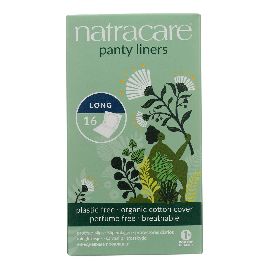 Natracare Panty Liners - Long - Wrapped - 16 Count