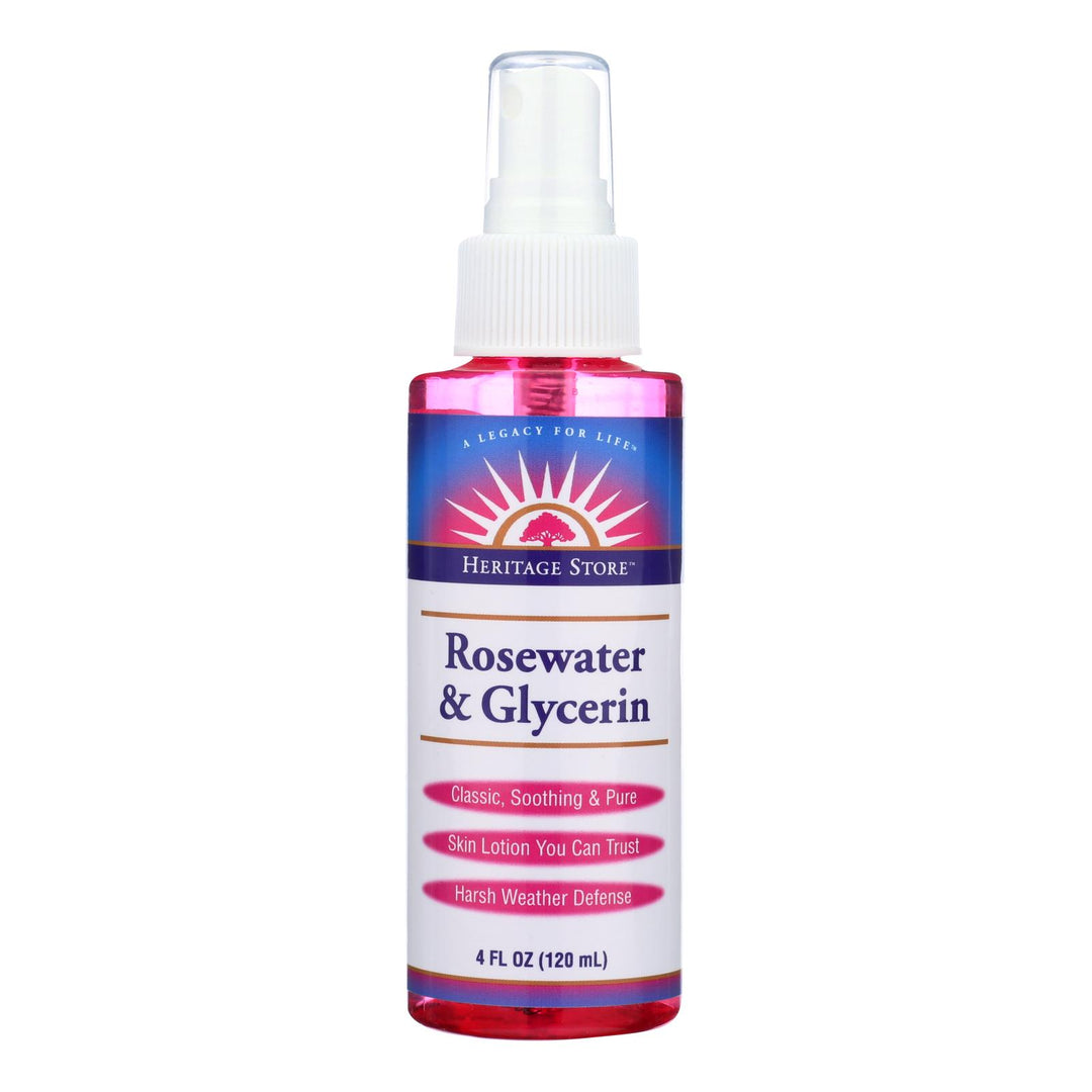 Heritage Products Rosewater And Glycerin Spray - 4 Fl Oz