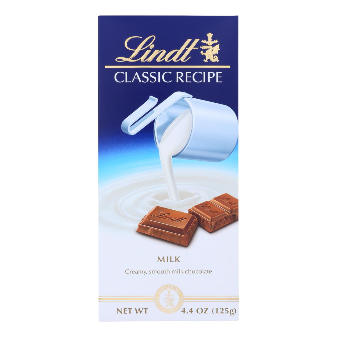 Lindt Chocolate Bar - Milk Chocolate - 31 Percent Cocoa - Classic Recipe - 4.4 Oz Bars - Case Of 12