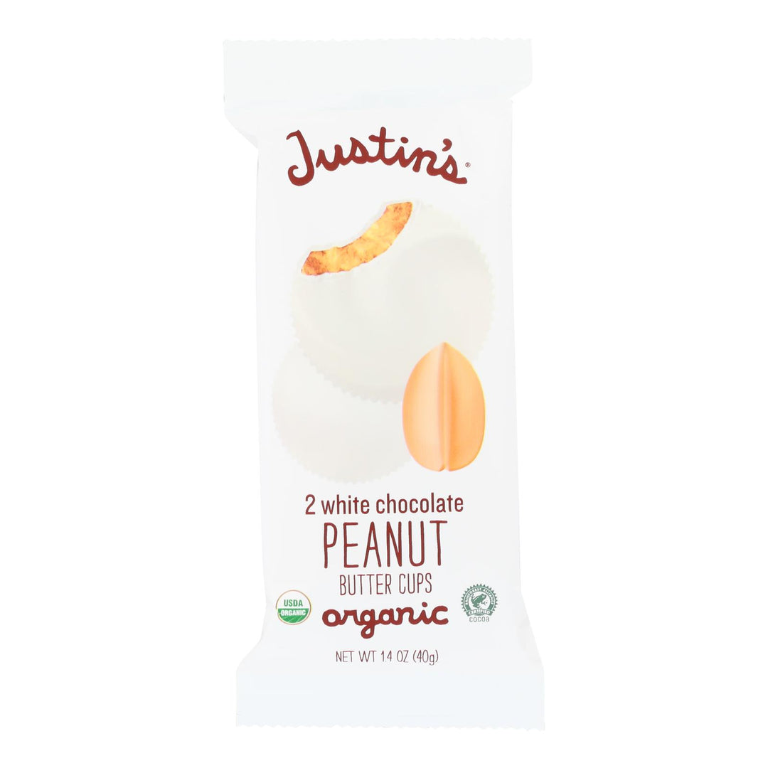 Justin's Nut Butter Peanut Butter Cups - White Chocolate - Case Of 12 - 1.4 Oz