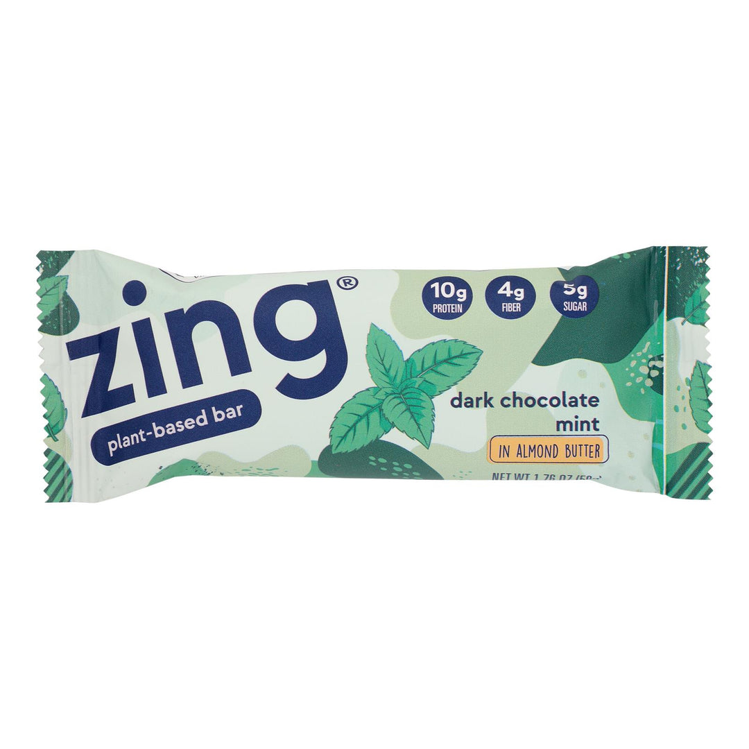 Zing Bars - Nutrition Bar - Dark Chocolate Sunflower Mint - Nut Free - 1.76 Oz Bars - Case Of 12