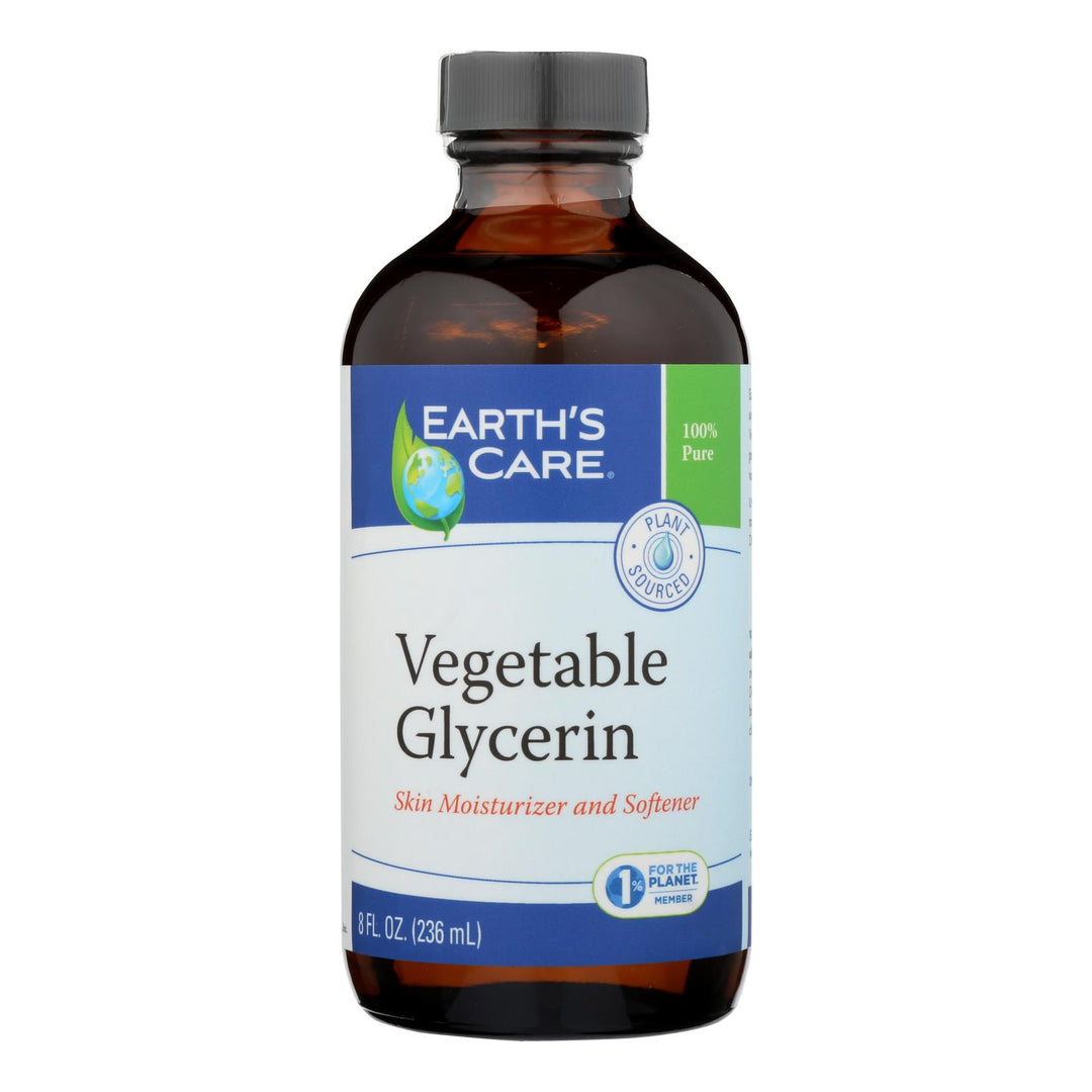 Earth's Care 100% Natural Vegan Glycerin - 8 Fl Oz