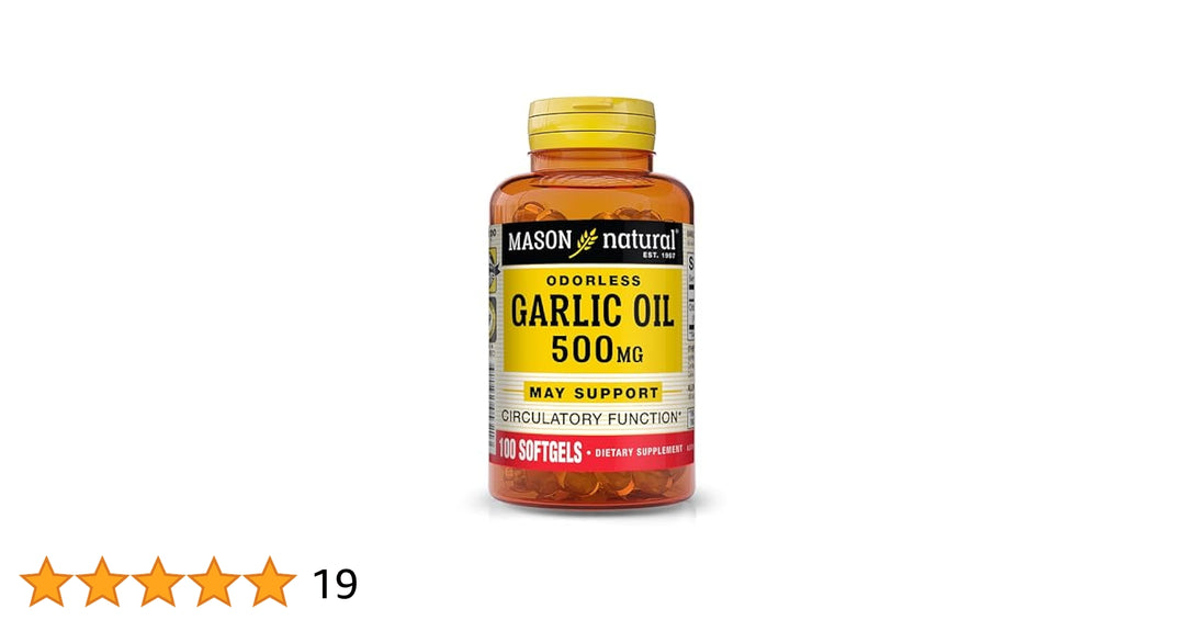 Mason Naturals - Garlic Oil 500mg Odorless - 1 Each - 100 Sgel