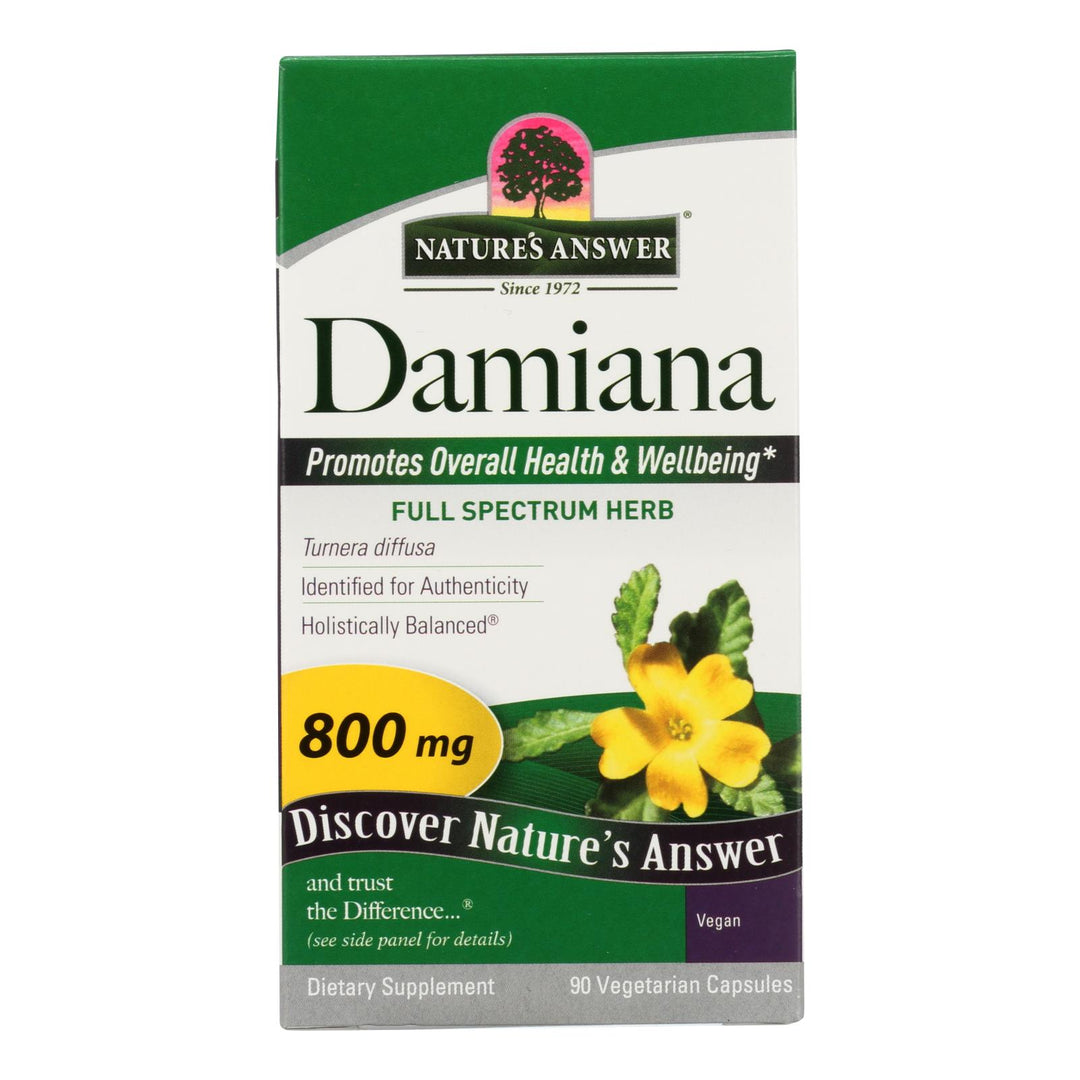 Nature's Answer - Damiana Leaf - 90 Vegetarian Capsules