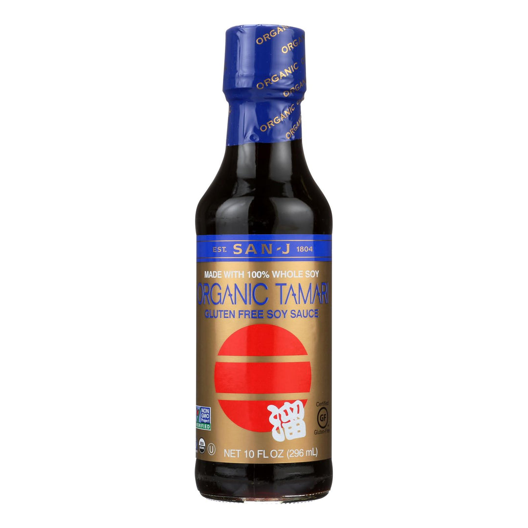 San - J Tamari Soy Sauce - Organic - Case Of 6 - 10 Fl Oz.