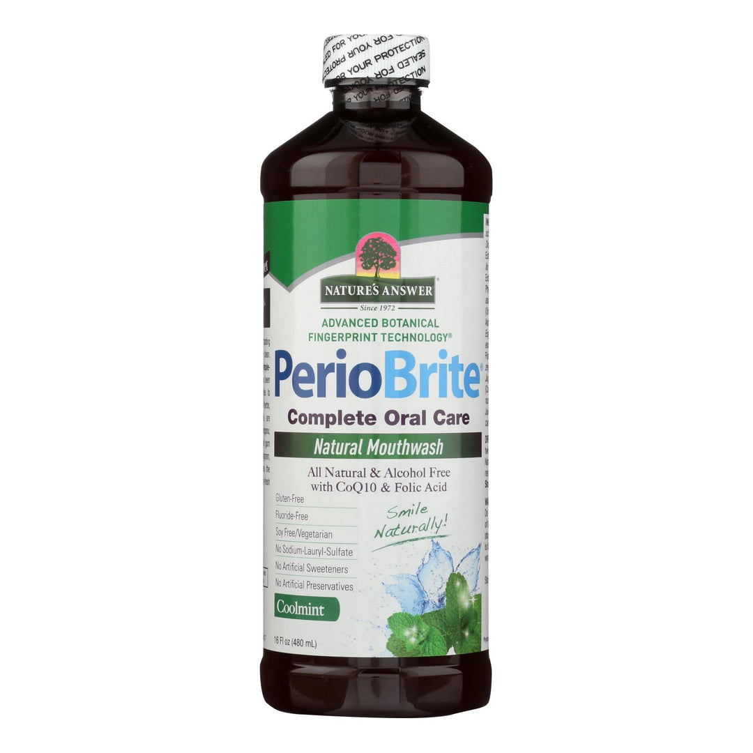 Nature's Answer - Periowash Mouthwash Alcohol-free Cool Mint - 16 Fl Oz