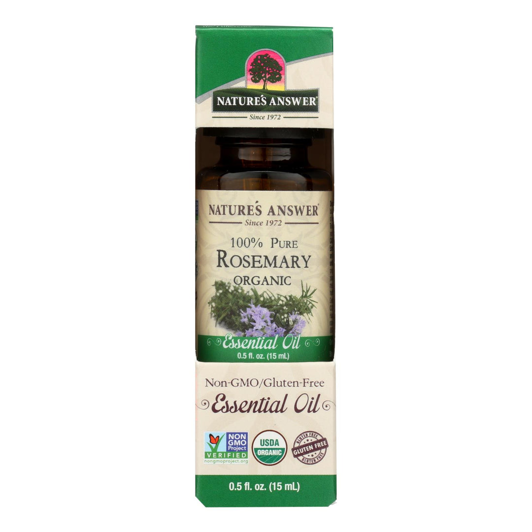 Nature's Answer - Organic Essential Oil - Rosemary - 0.5 Oz.