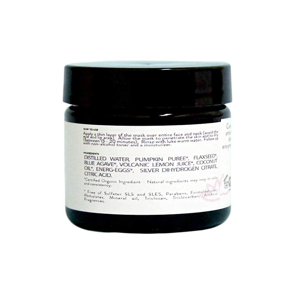 Organic Face Mask to Nourish and Brighten   Pumpkin and Flaxseed 2 oz