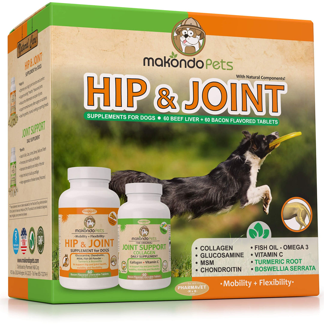 Hip and Joint Supplement for Dogs with Chondroitin Collagen for Dogs Turmeric Boswellia Dog Glucosamine for Dogs & MSM   Dog Arthritis Supplement. Extend Dog Joint Supplement Large Breed and Small