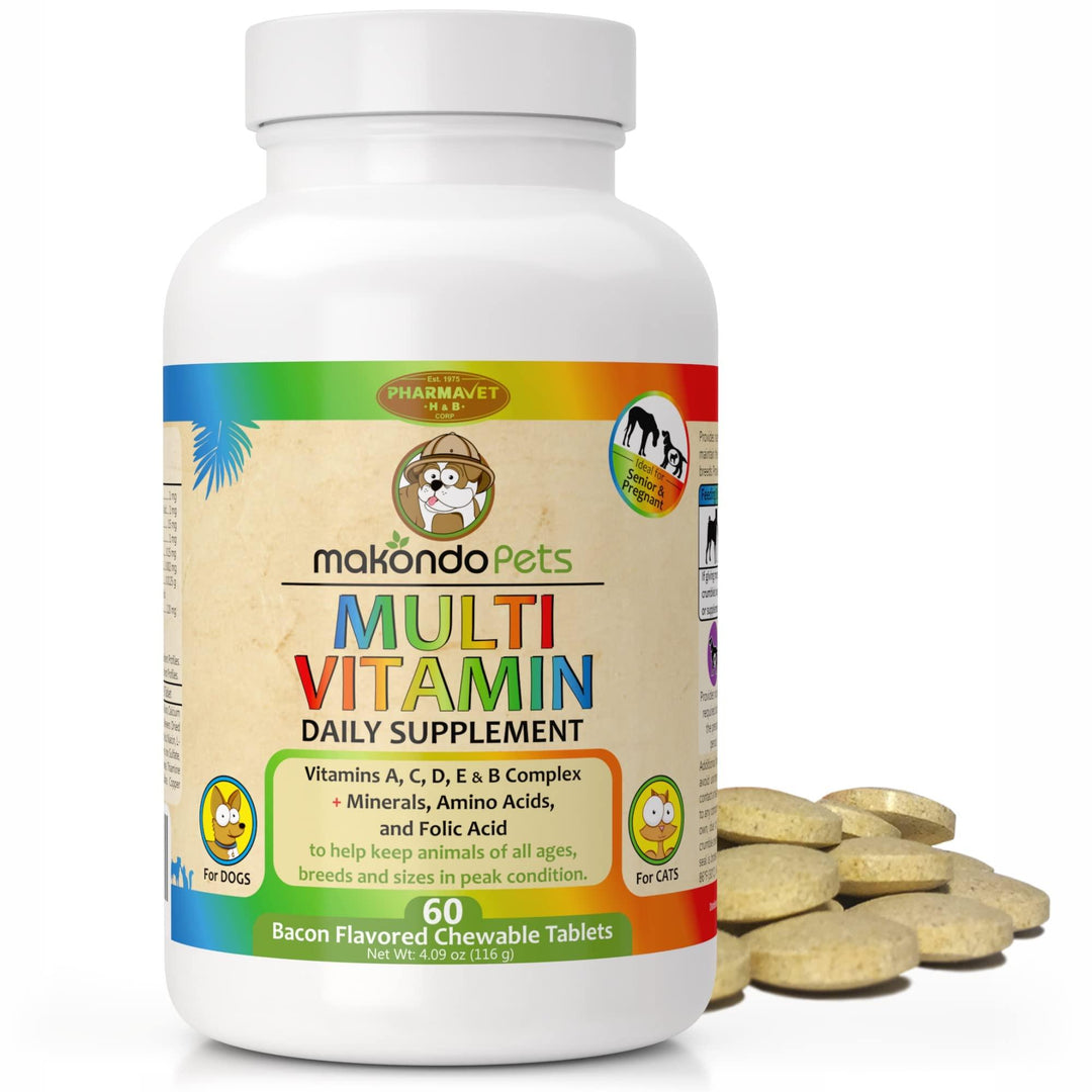 Prenatal Dog Vitamins – Multivitamin for Dogs and Cats with Folic Acid Minerals and Amino Acids. Ideal for Pregnant Breast Feeding and Newborn Pets – Senior Dog Supplement Complete Puppy Vitamins.