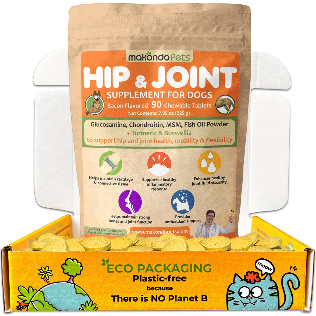 Joint Supplement for Dogs | 90 Turmeric for Dogs Chews Plus Fish Oil Glucosamine for Dogs Chondroitin MSM   Vitamin C for Dogs | Dog Hip and Joint Supplement Dogs Mobility Support & Dog Pain Relief