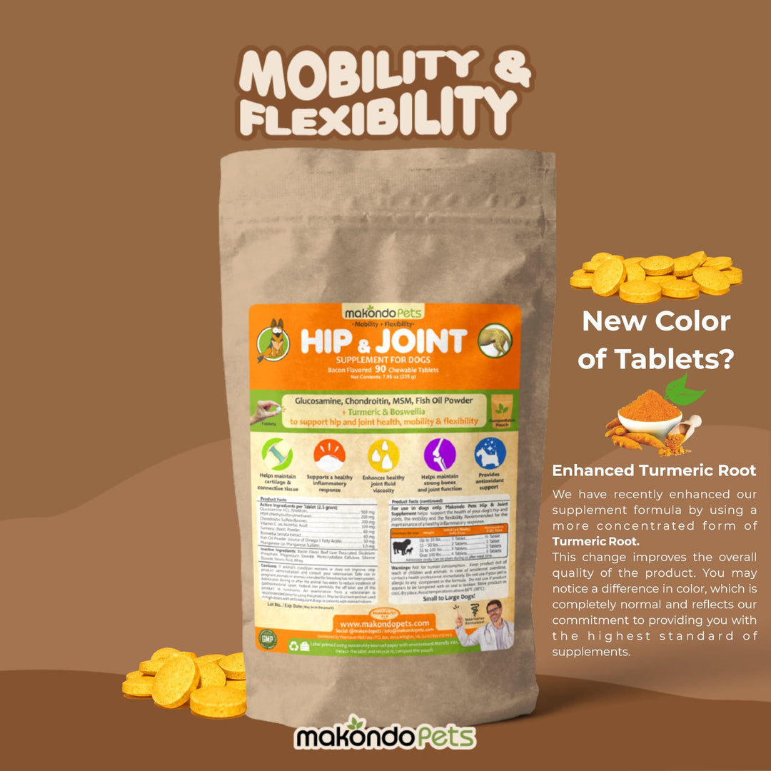 Joint Supplement for Dogs | 90 Turmeric for Dogs Chews Plus Fish Oil Glucosamine for Dogs Chondroitin MSM   Vitamin C for Dogs | Dog Hip and Joint Supplement Dogs Mobility Support & Dog Pain Relief