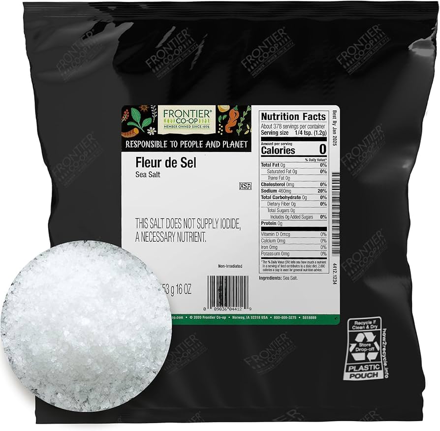 Frontier Herb Sea Salt - Fleur De Sel - 1 Lb.