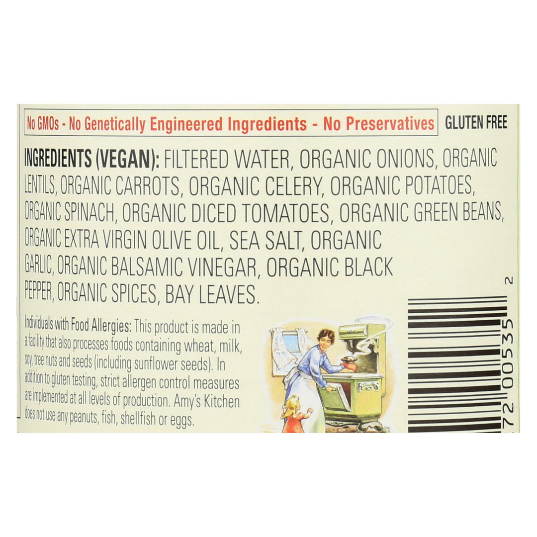 Amy's - Organic Lentil Vegetable Soup - Case Of 12 - 14.5 Oz