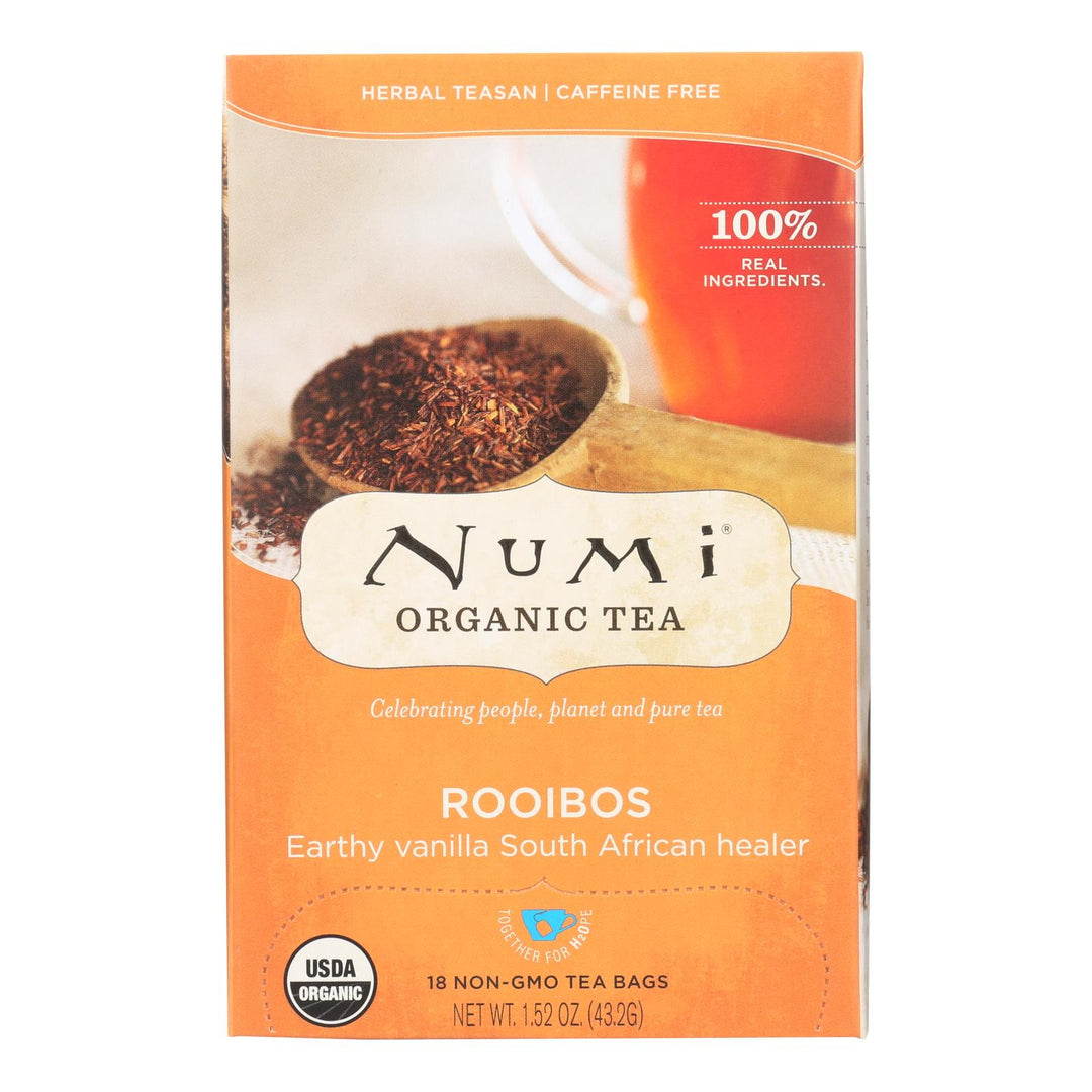 Numi Red Mellow Bush Rooibos Tea - 18 Tea Bags - Case Of 6