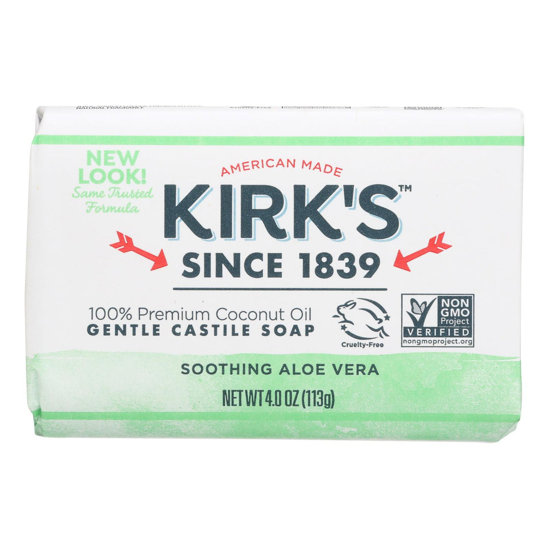 Kirks Natural Bar Soap - Coco Castile - Aloe Vera - 4 Oz - 1 Each