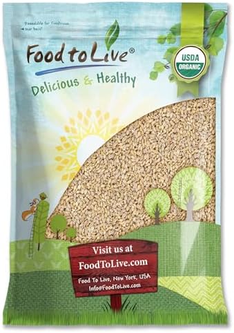 Bulk Grains 100% Organic Pearled Barley - Single Bulk Item - 25lb