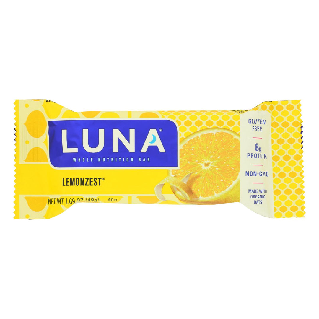 Clif Bar Luna Bar - Organic Lemon Zest - Case Of 15 - 1.69 Oz