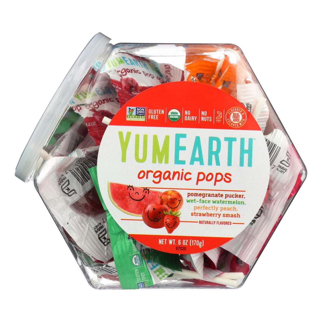 Yummy Earth Organic Lollipops Assorted Personal Bin - 6 Oz - Case Of 10