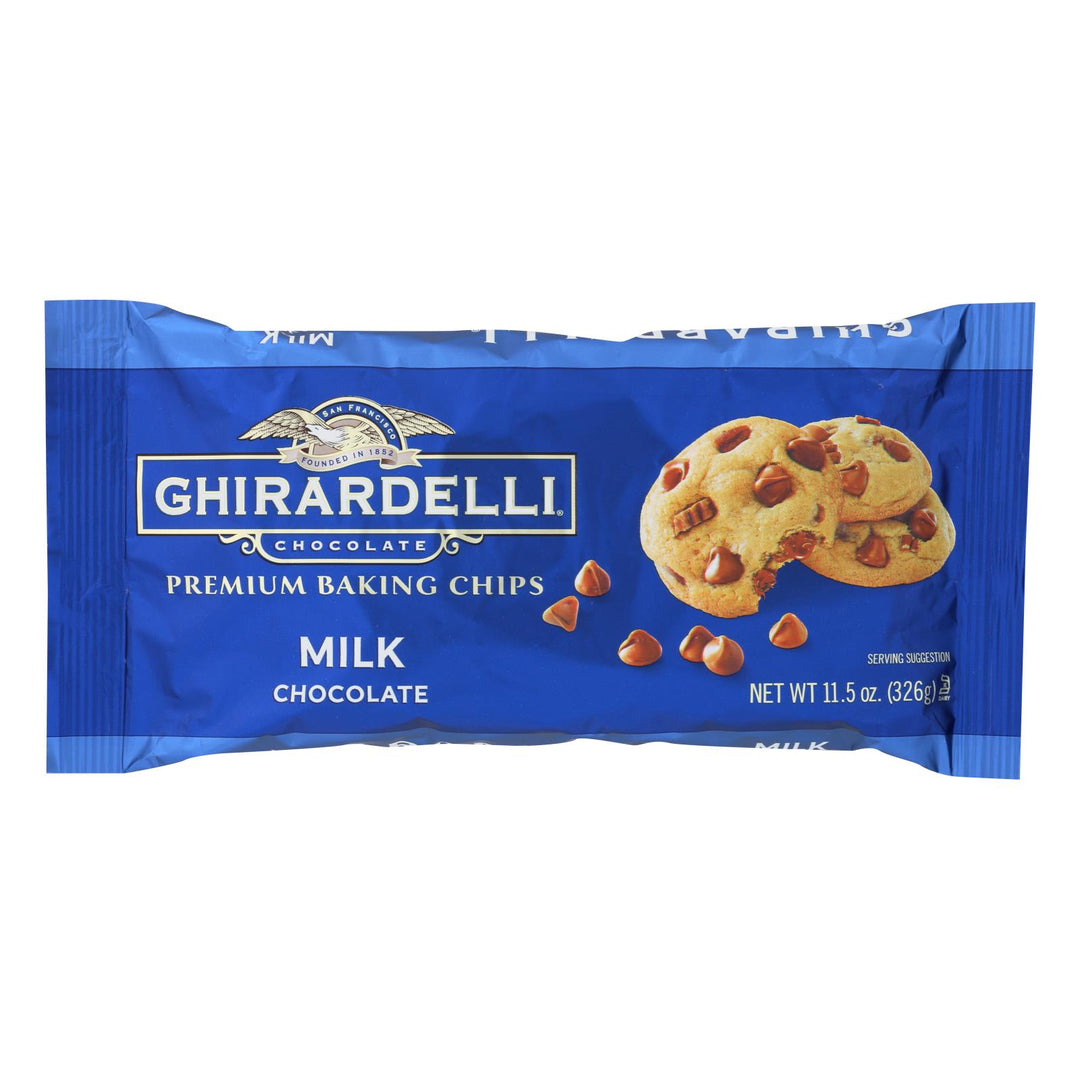 Ghirardelli Baking Chips - Milk Chocolate - Case Of 12 - 11.5 Oz.