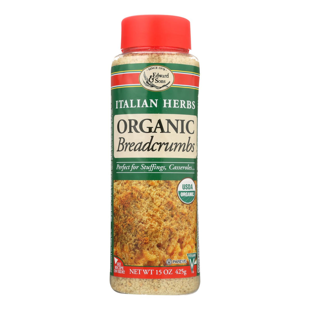 Edward And Sons Organic Italian Herb Breadcrumbs - Case Of 6 - 15 Oz.