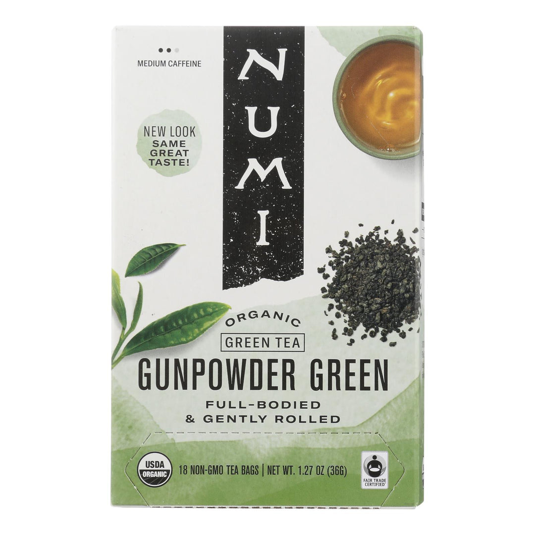 Numi Gunpowder Green Tea - 18 Tea Bags - Case Of 6