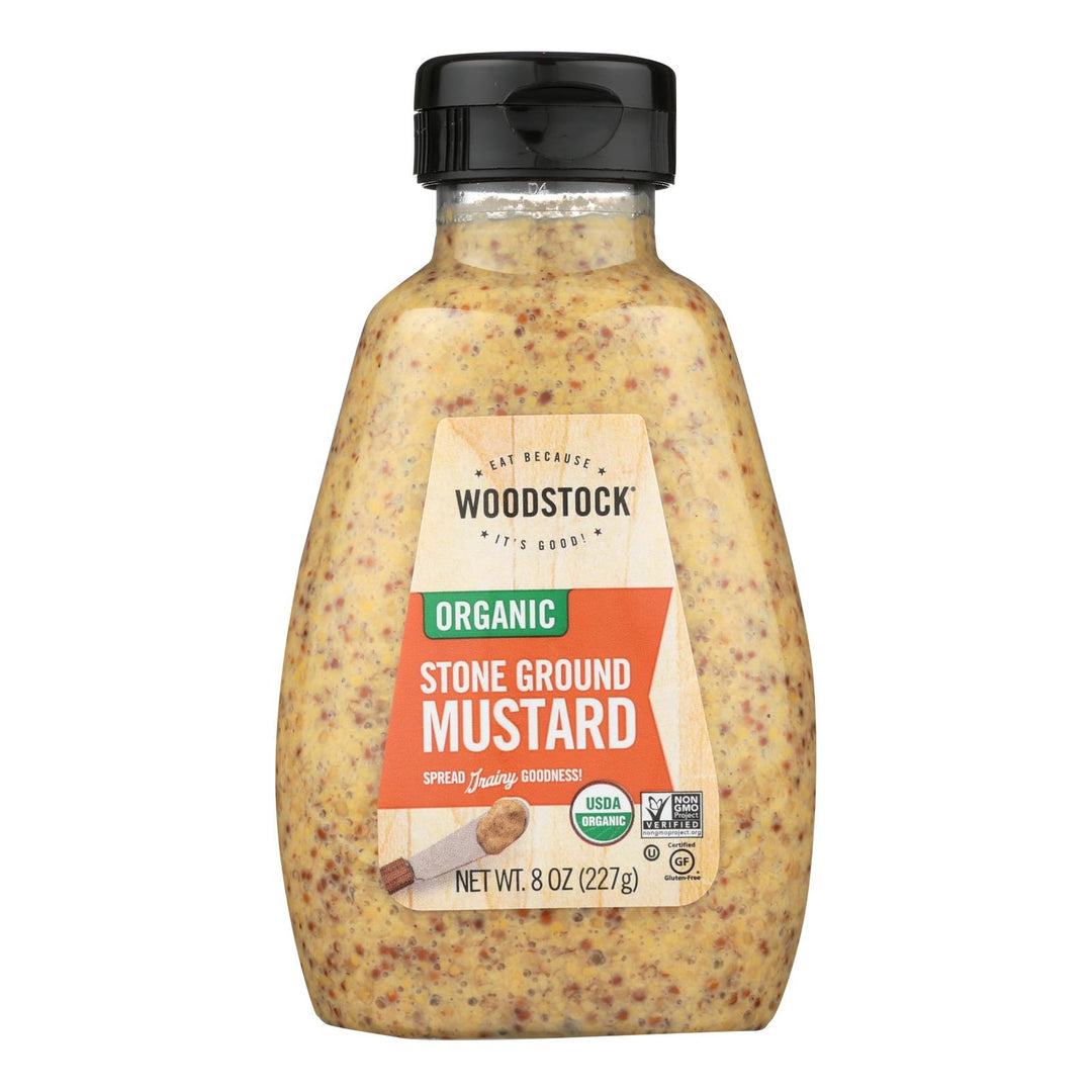 Woodstock Organic Stone Ground Mustard - Case Of 12 - 8 Oz