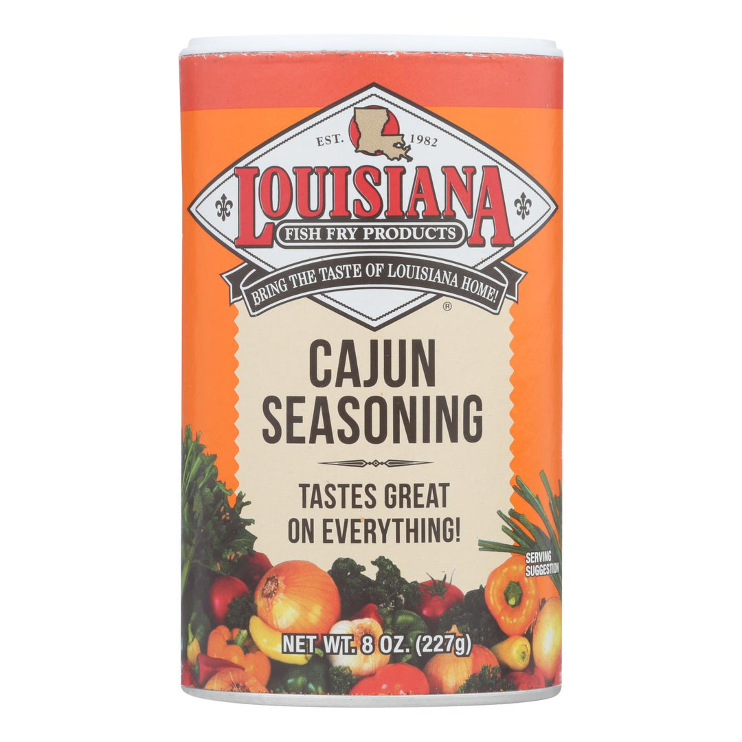 La Fish Fry Seasoning - Cajun - Case Of 12 - 8 Oz