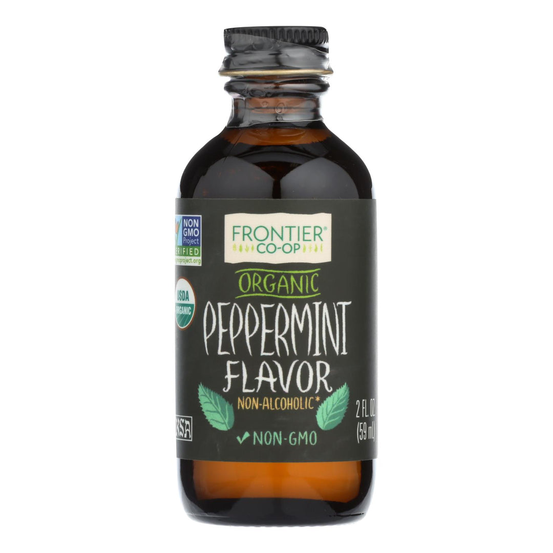 Frontier Herb Peppermint Flavor - Organic - 2 Oz