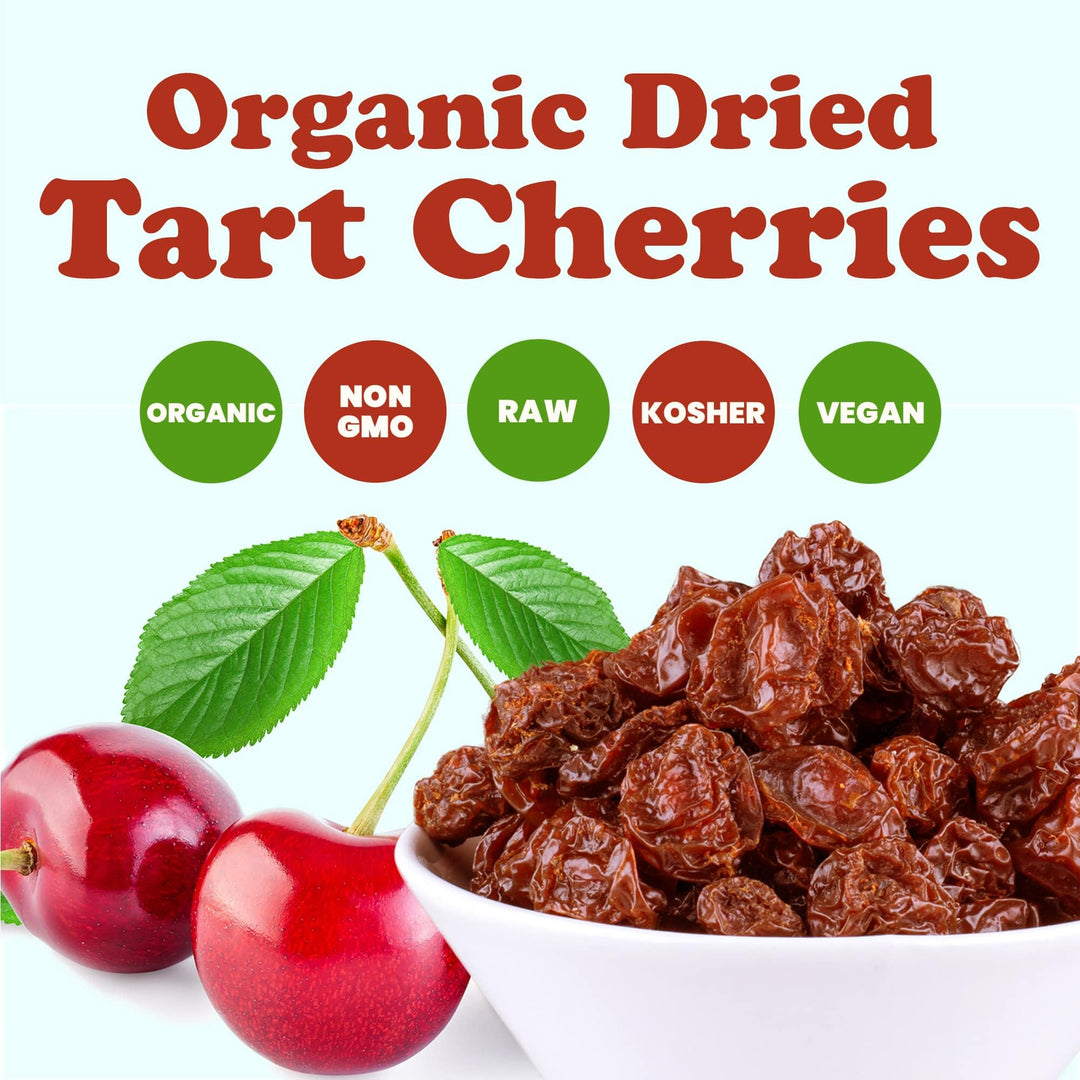 Bulk Dried Fruit - Organic Red Cherries - Case Of 5 - 1 Lb.