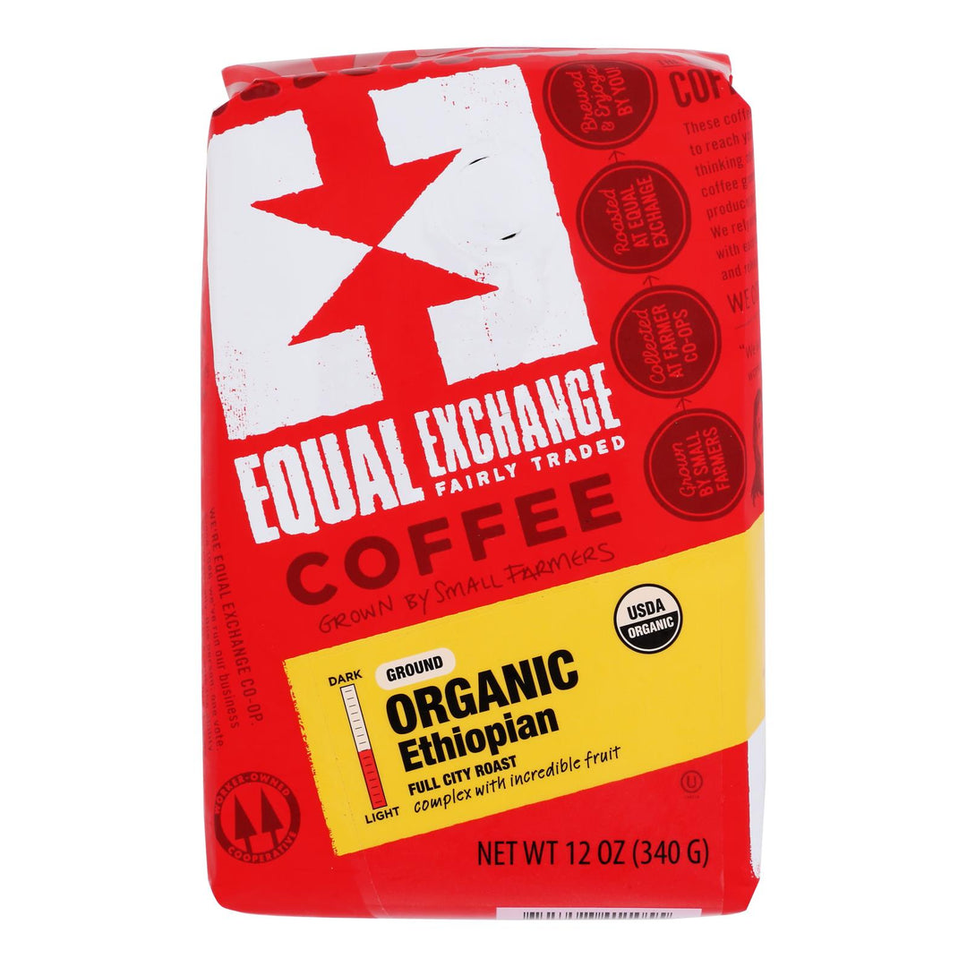 Equal Exchange Organic Drip Coffee - Ethiopian - Case Of 6 - 12 Oz.