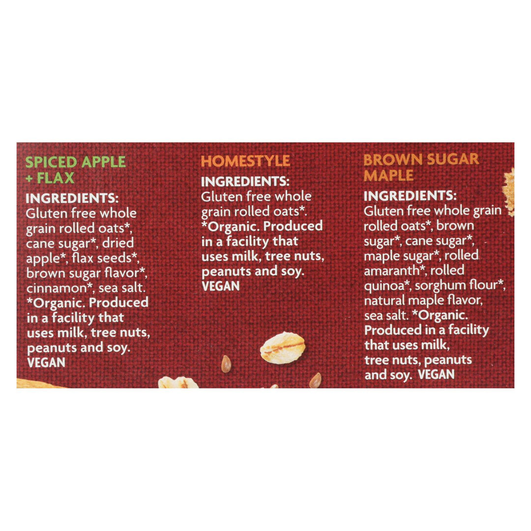 Nature's Path Organic Hot Oatmeal - Variety Pack - Case Of 6 - 11.3 Oz.