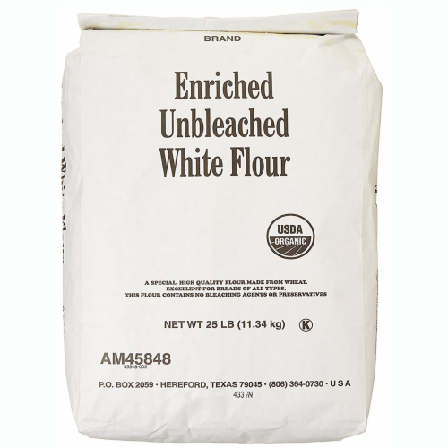 Arrowhead Mills Organic Enriched Unbleached White Flour - Single Bulk Item - 25lb