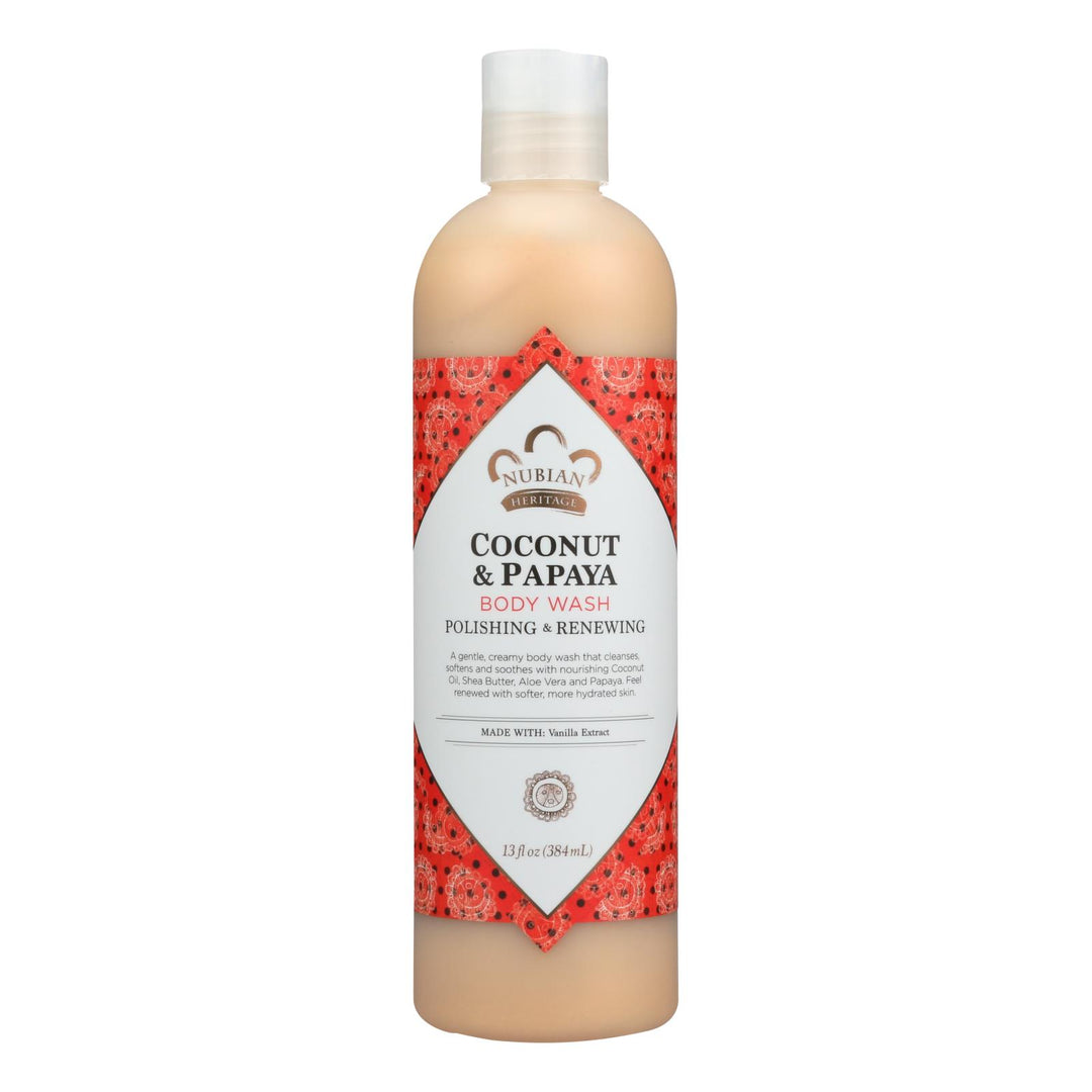 Nubian Heritage Body Wash Coconut And Papaya - 13 Fl Oz