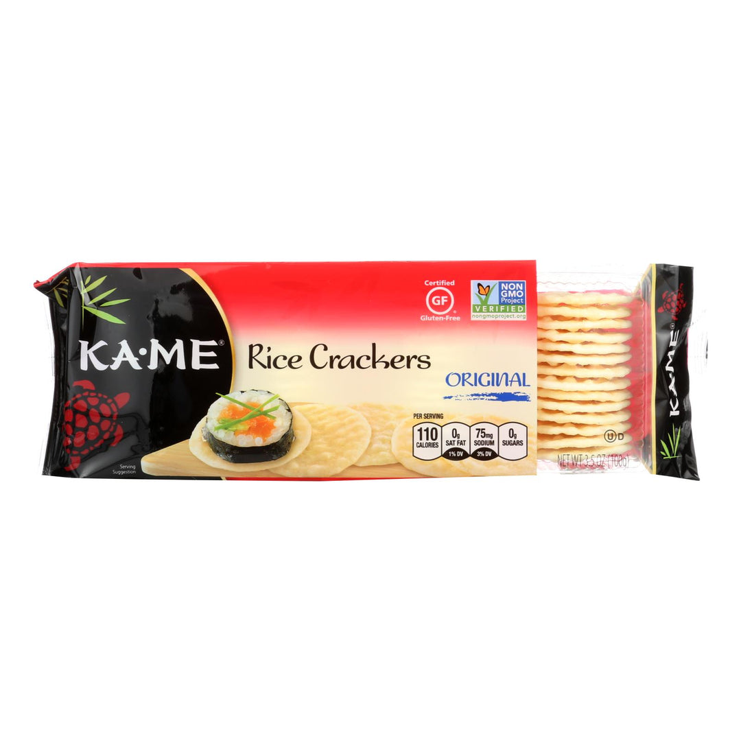 Ka'me Rice Crackers - Original - Case Of 12 - 3.5 Oz.