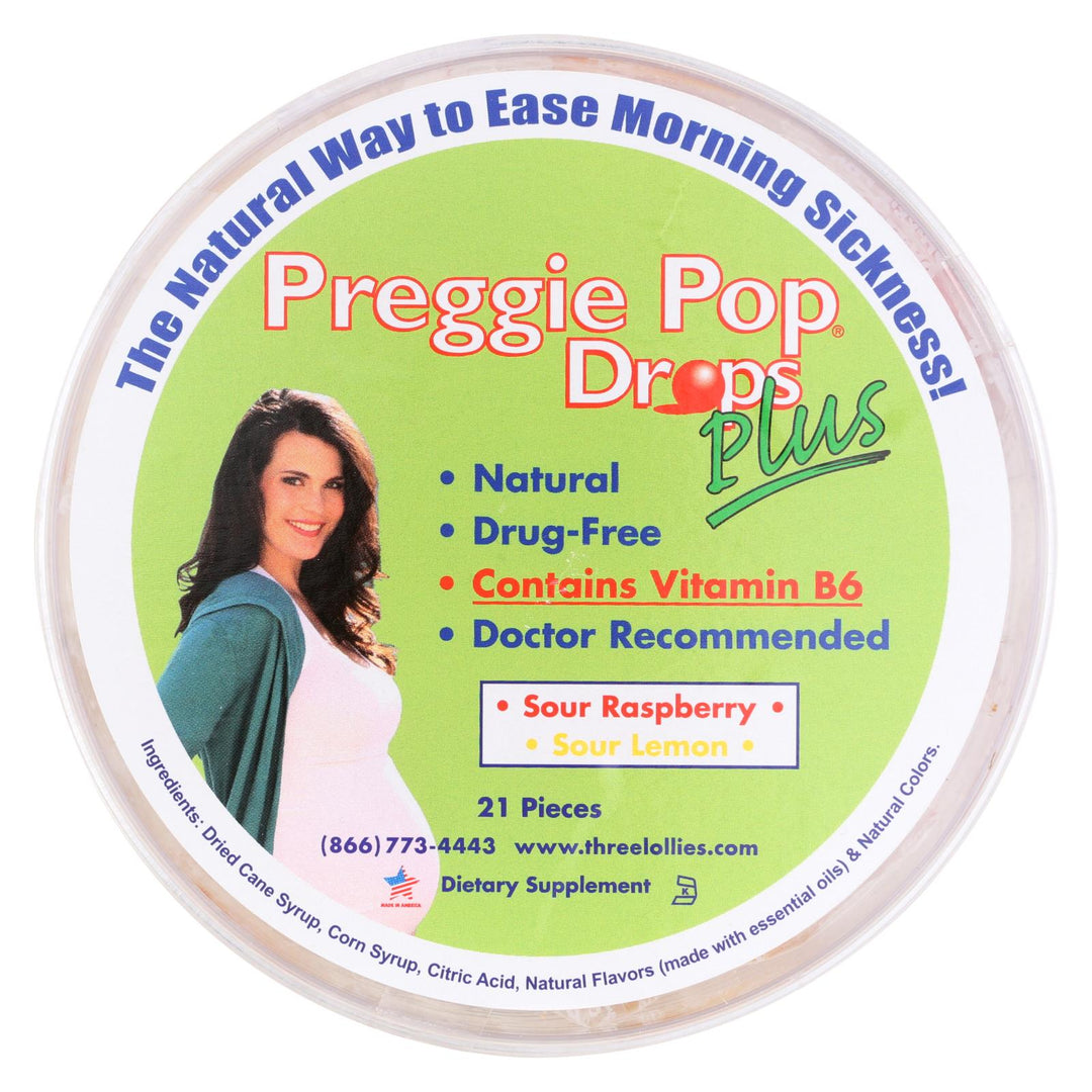 Three Lollies Preggie Drops Plus With Vitamin B6 - 21 Pack