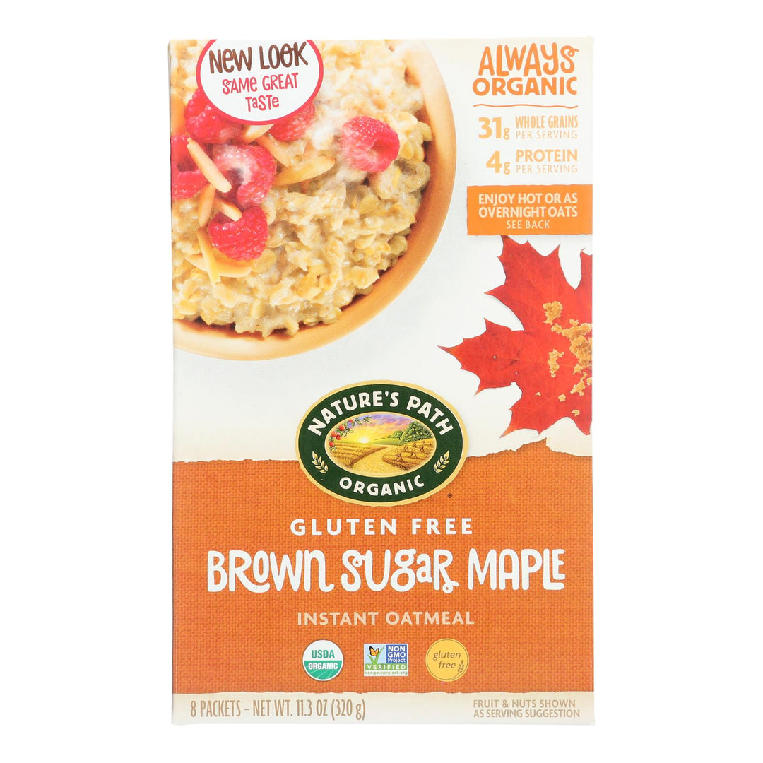 Nature's Path Organic Hot Oatmeal - Brown Sugar Maple - Case Of 6 - 11.3 Oz.