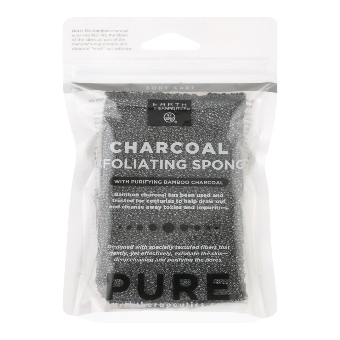 Earth Therapeutics Body Sponge - Purifying Vegetable - Medicinal Charcoal - 1 Count